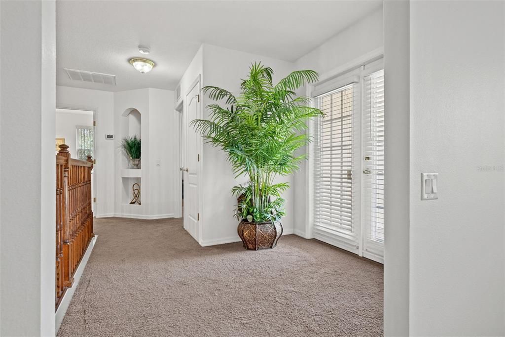 All carpet replaced with laminate flooring from the stairway and all upstairs.