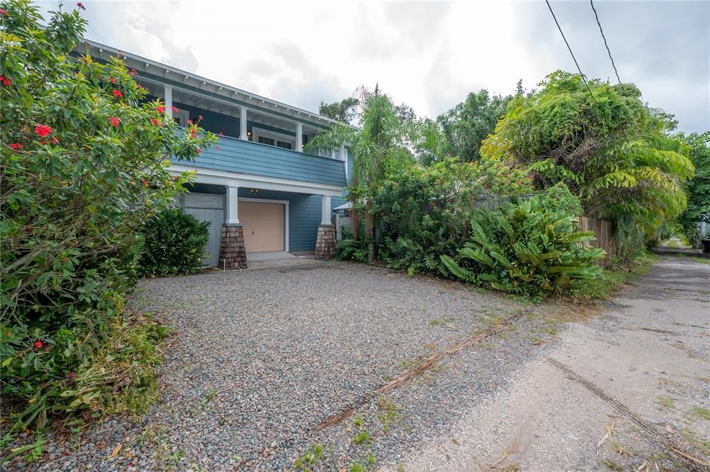 Rear alley access to garage