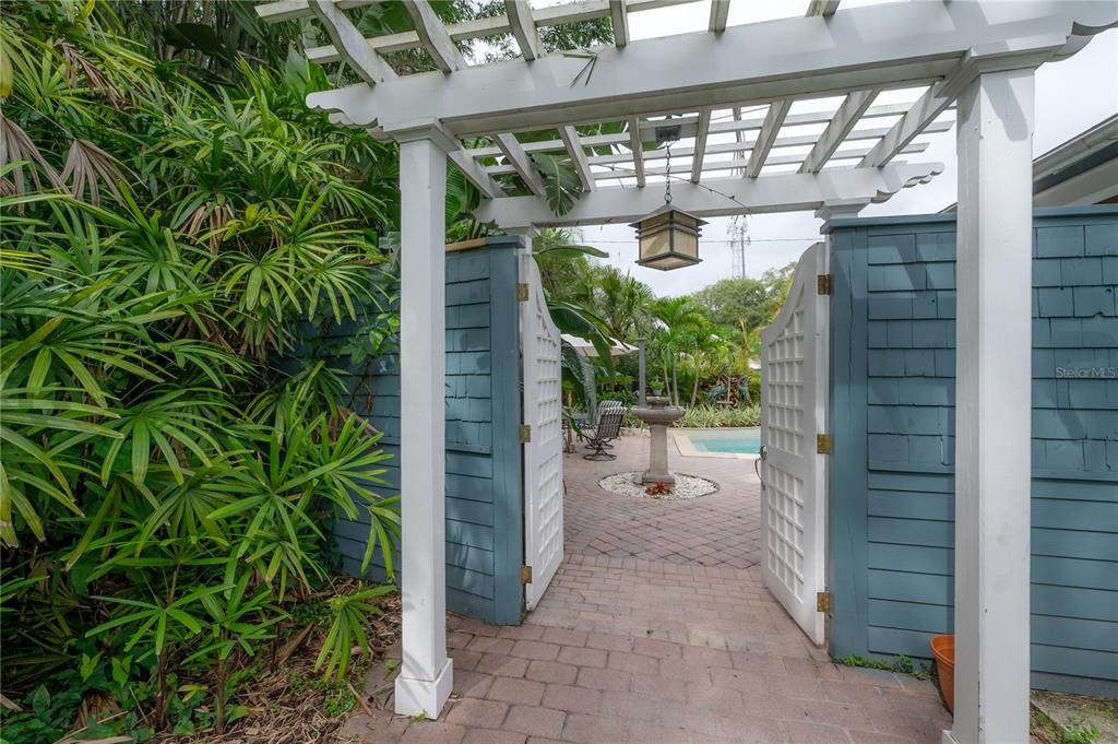 South Side yard looking into Pool area