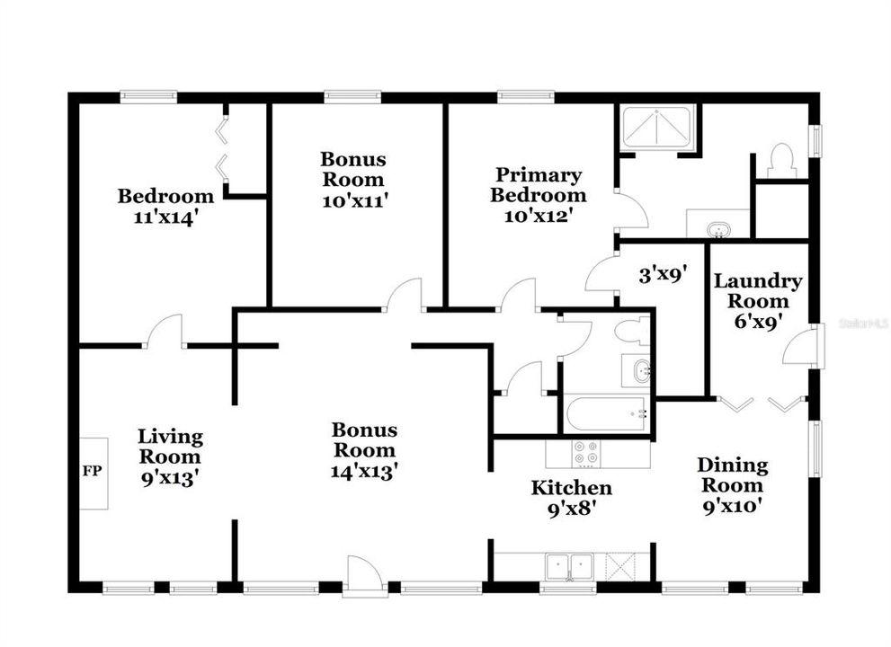 For Rent: $2,125 (3 beds, 2 baths, 970 Square Feet)