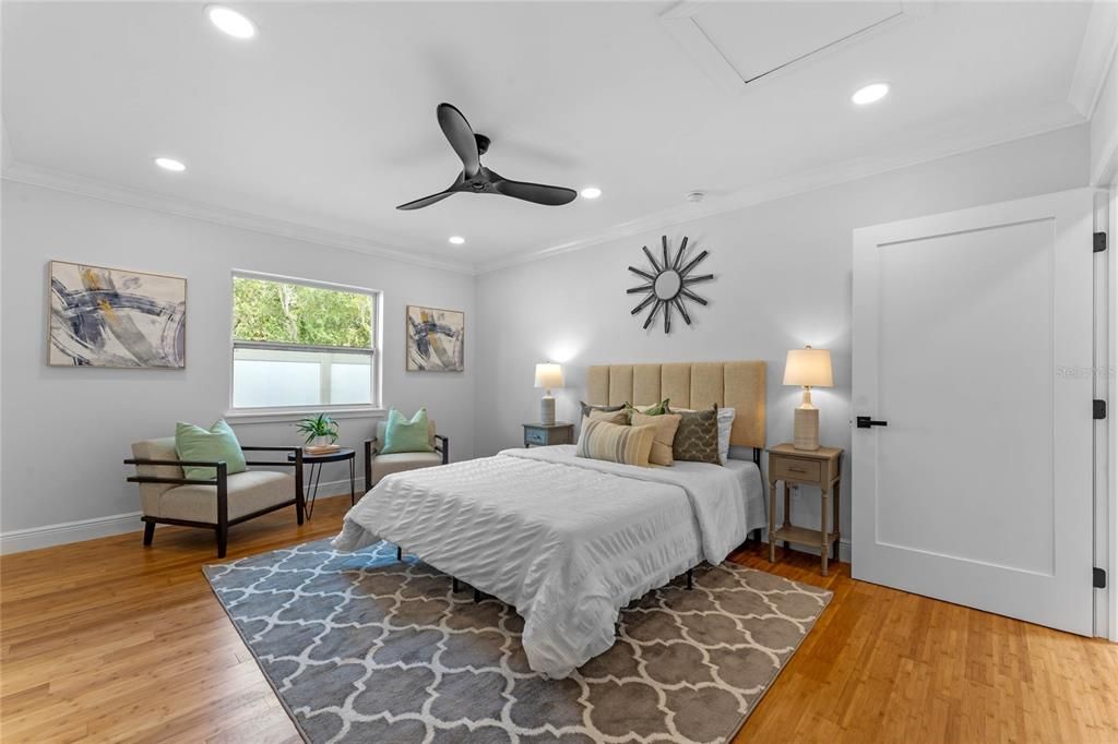 Bedroom #3 is just off the dining room. This home offers a 3 way split plan for privacy.