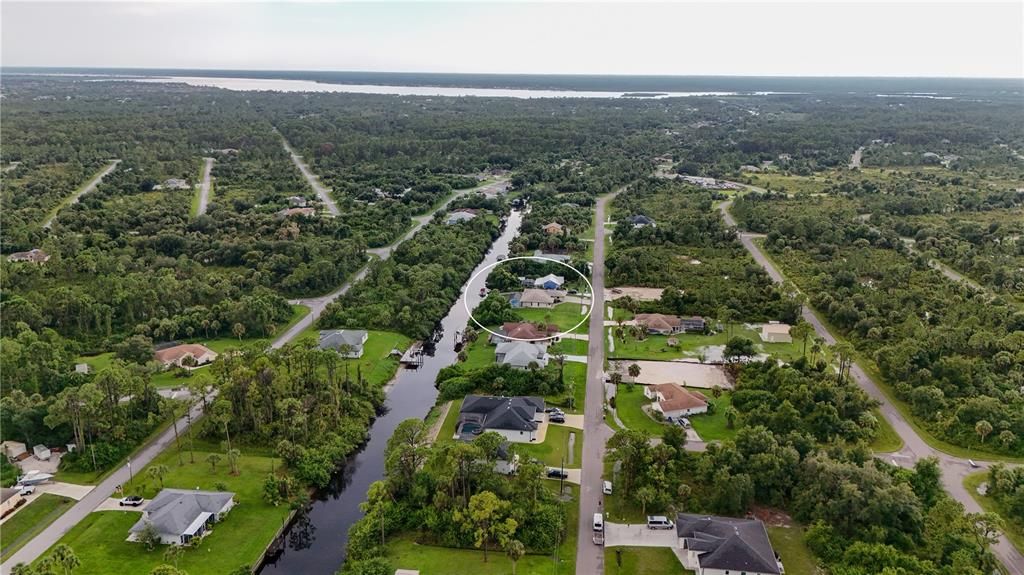 View of Canal with Myakka in the distance