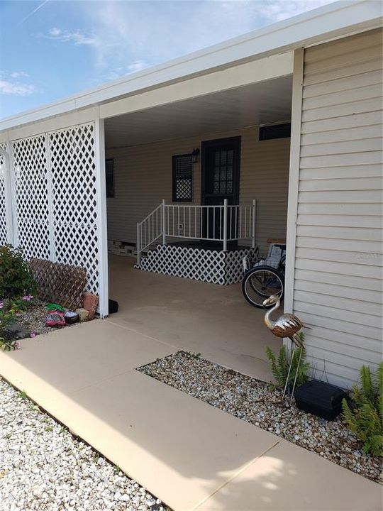 west elevation carport