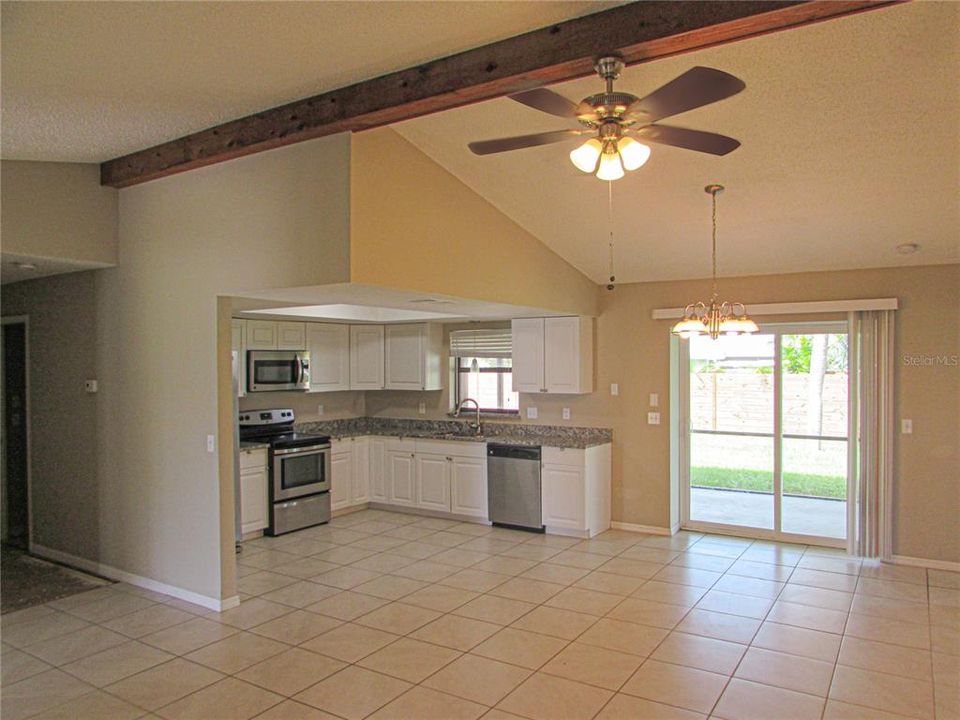 Kitchen and living room