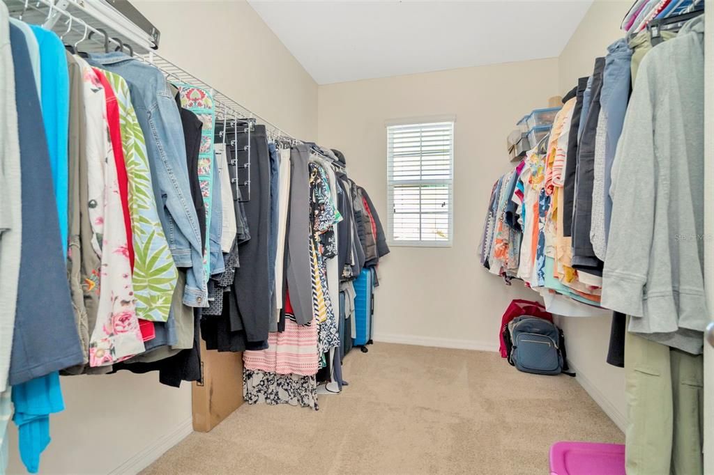 Primary walk in closet