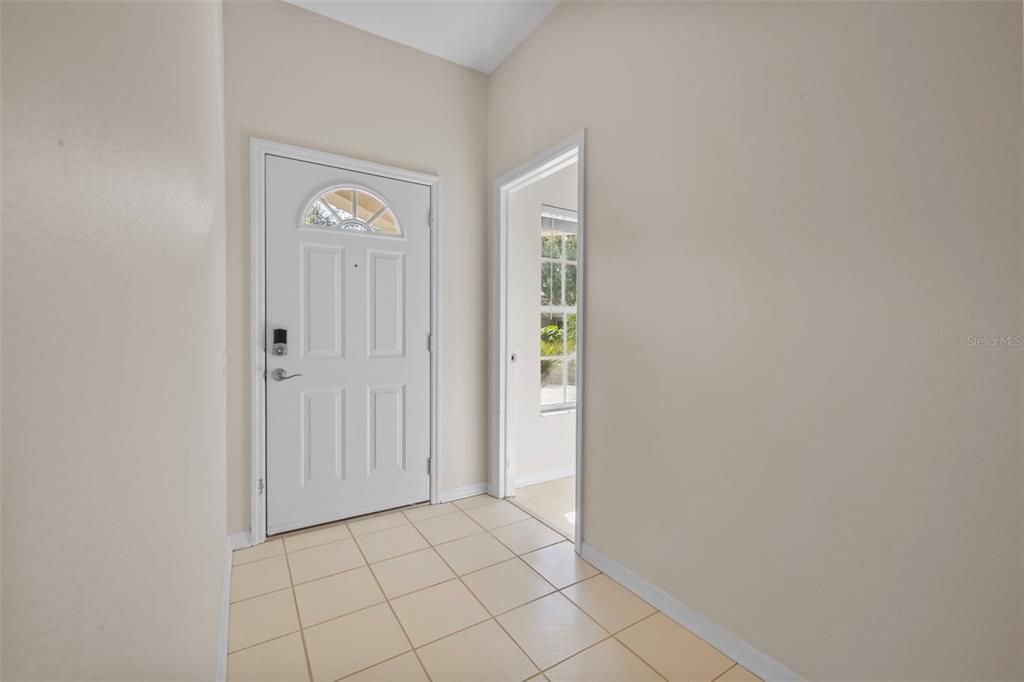 View of front door from inside