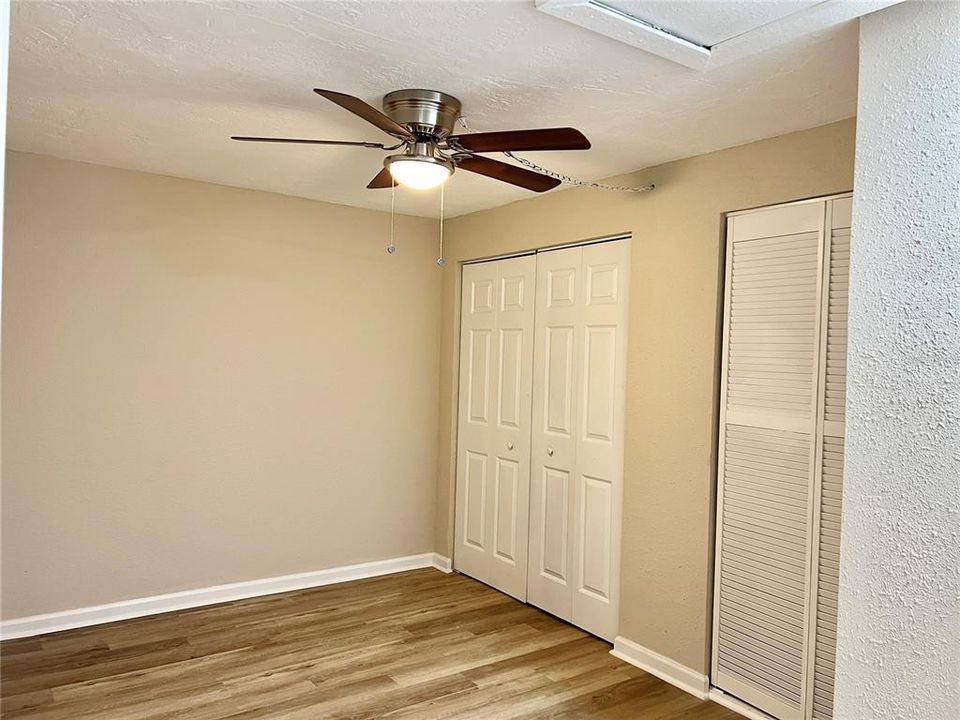 4th Bedroom - Double Closet and Ceiling Fan