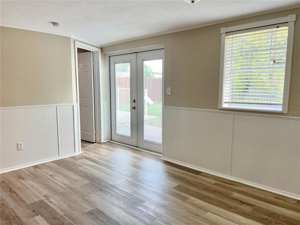 Dining Area - French Doors to Backyard