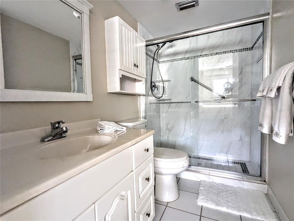 This is such a beautiful master bath, check out that shower.