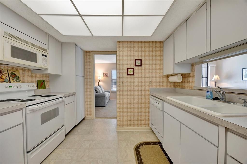 Kitchen to view of 2nd bedroom