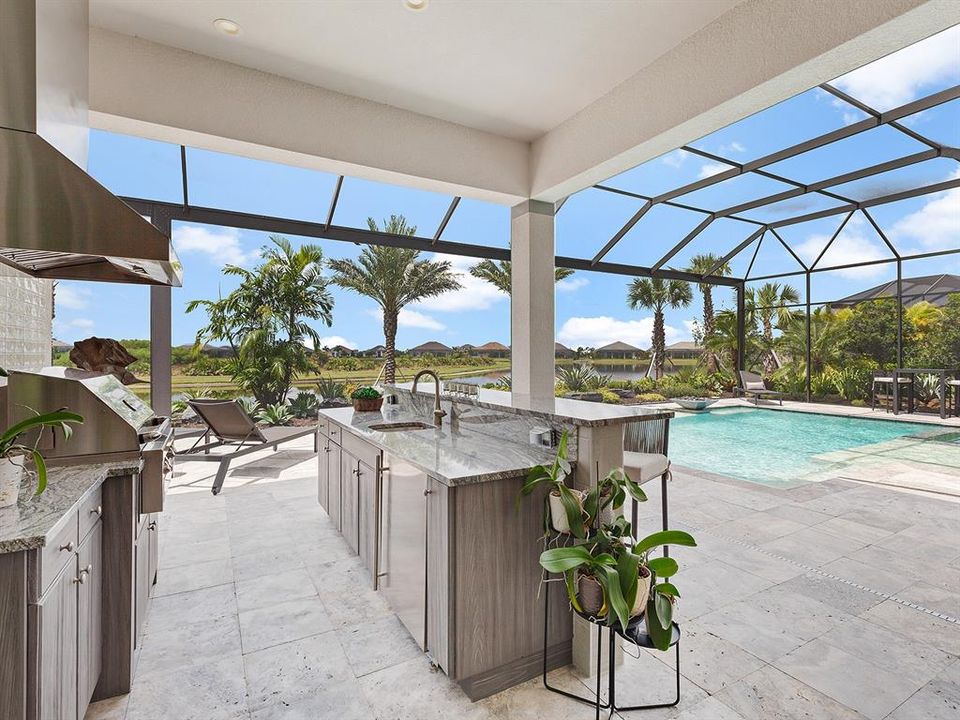 Granite counters and ULine beverage fridge