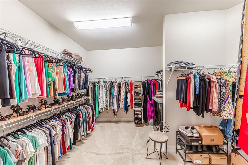 Primary large walk-in closet