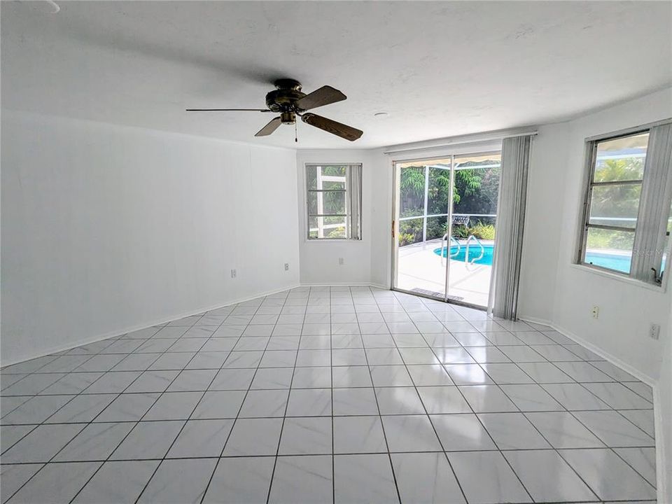 Sunroom looking from Living/Dining Area