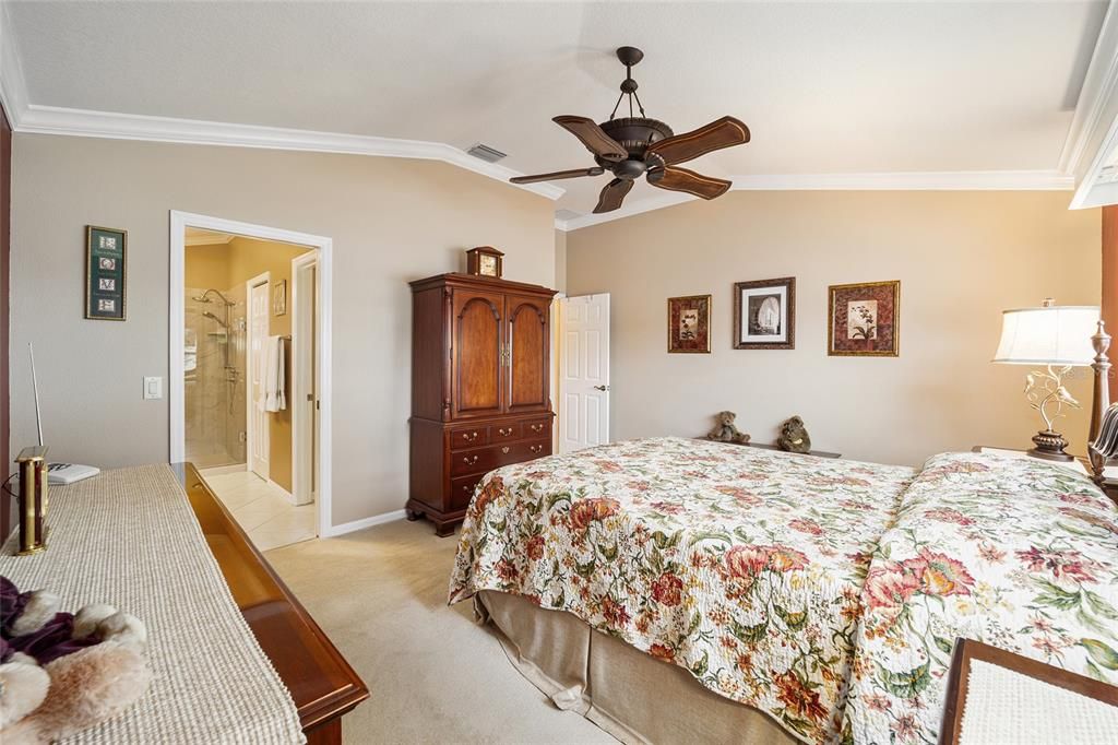 Primary Bedroom with Crown Molding