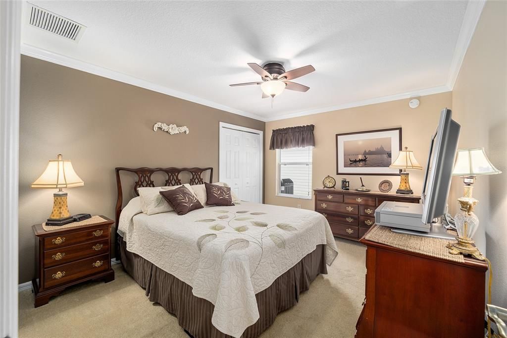 Bedroom 2- Ceiling Fan and Window