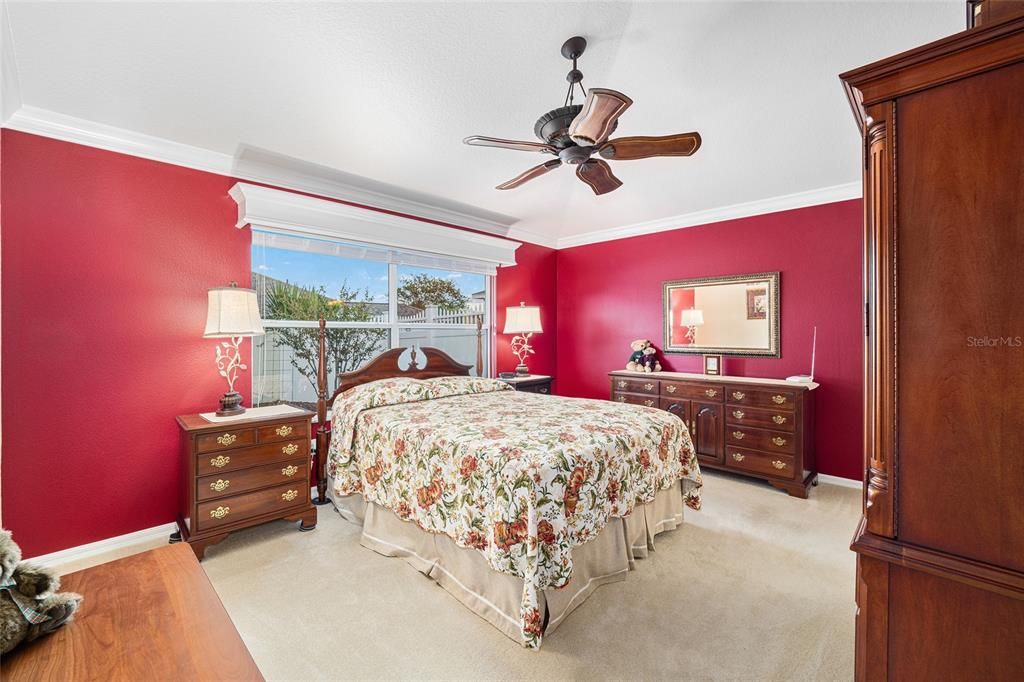 Primary Bedroom with Custom Window Cornice