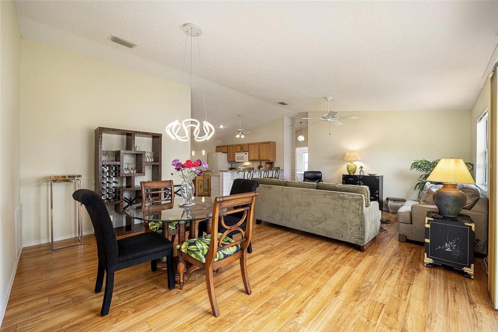 Dining Area with Upgraded Lighting