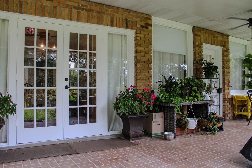 French Doors to back porch