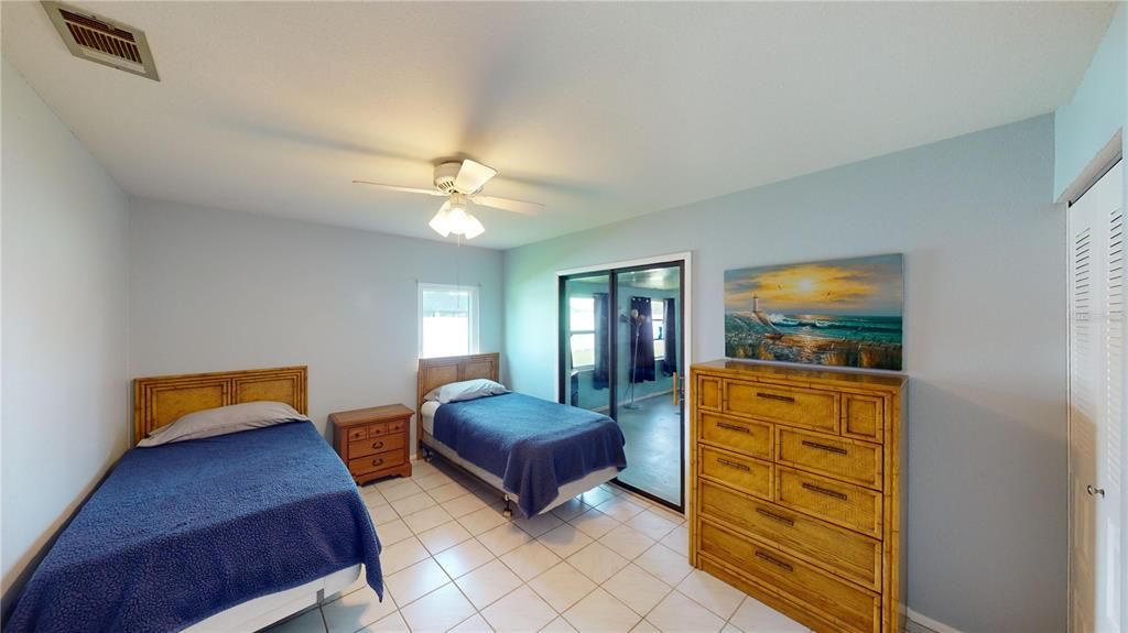 3rd Bedroom has direct access to lanai/florida room