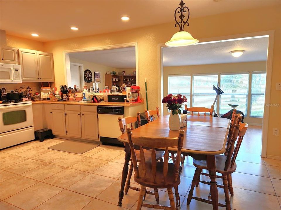 Tiled Kitchen and Dining Area