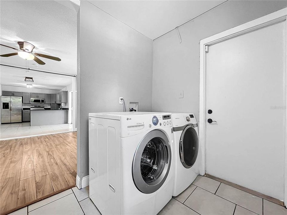 Laundry Room Area with Exterior Door