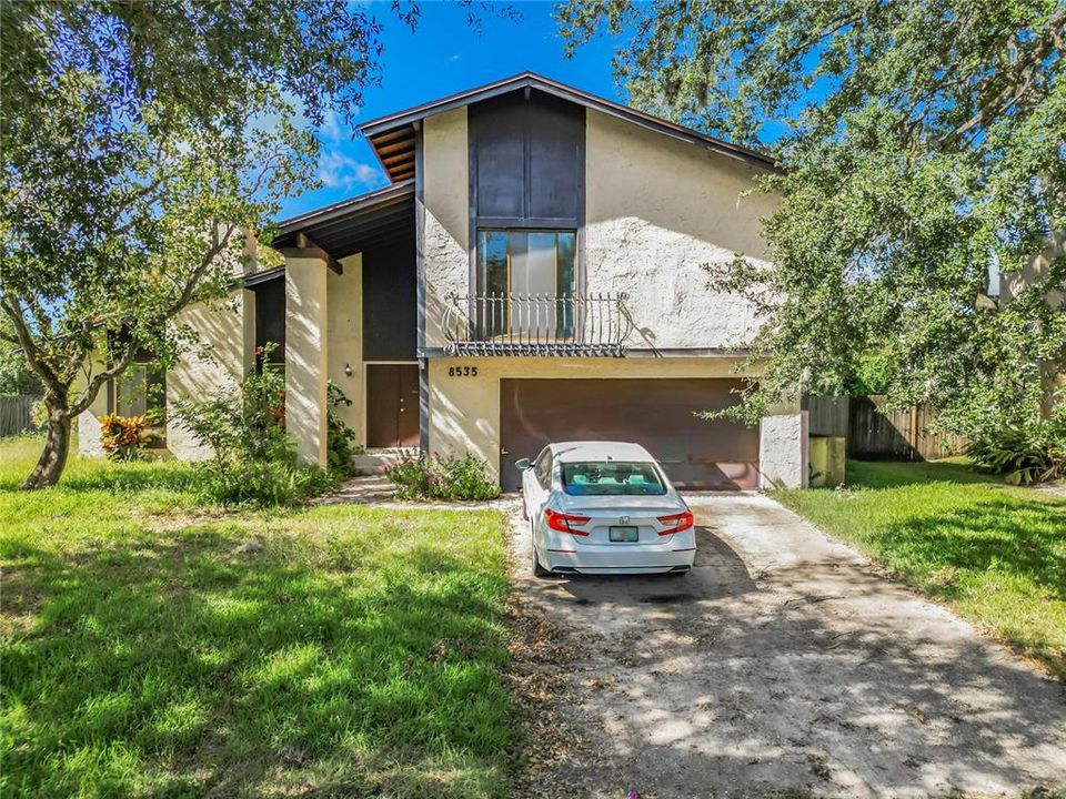 Walk up a few steps to lead you to the front entrance.