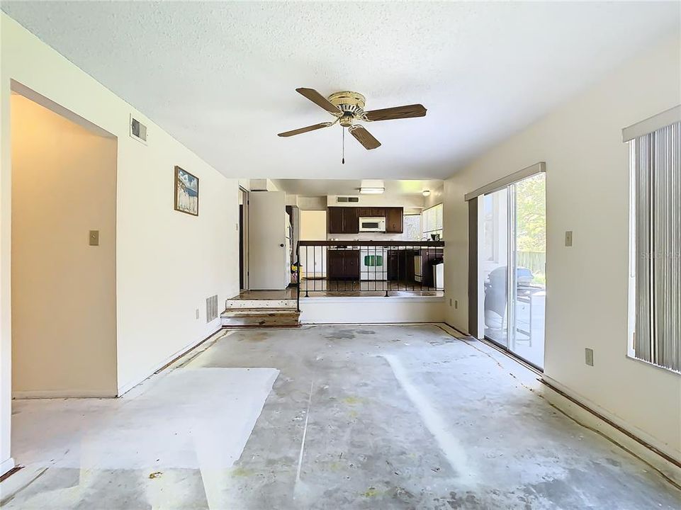 Use your imagination for the design of this family room.