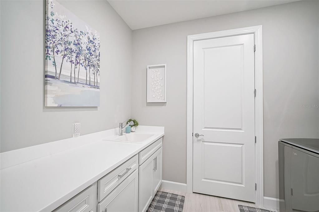 Laundry Rm: Added Cabinetry & Sink