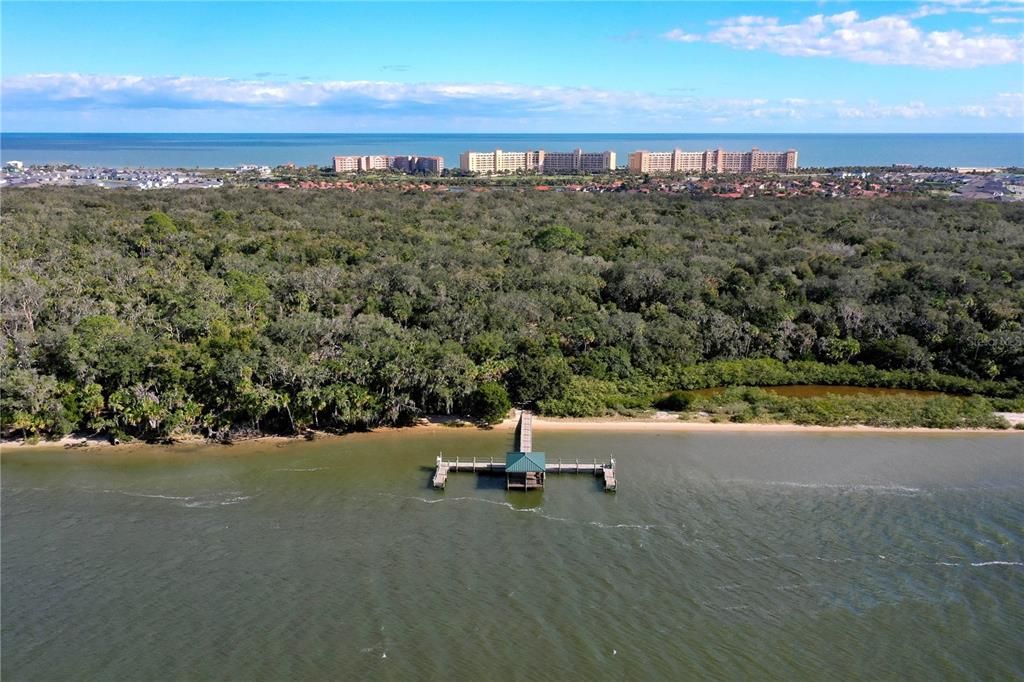 Aerial view of ICW dock