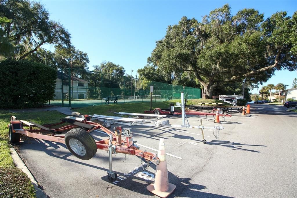 Community boat ramp and trailer parking