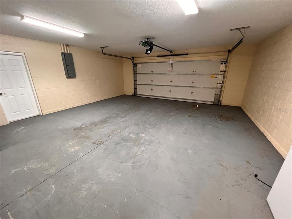 Double car garage with opener