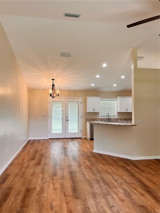 Looking at dining area from Living room