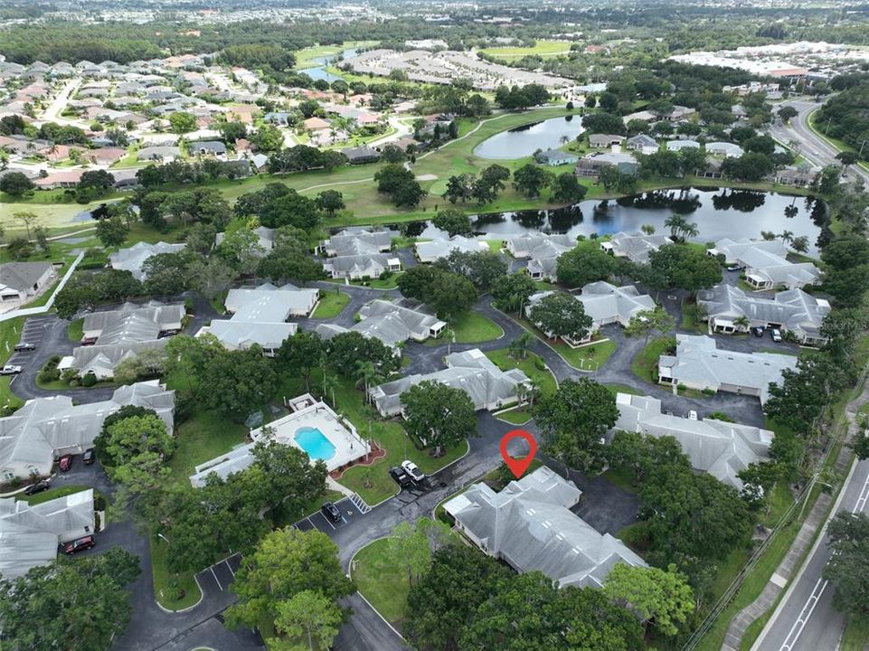 Aerial View of this small and private community.