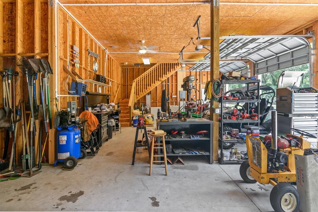 Workshop/storage inside detached garage