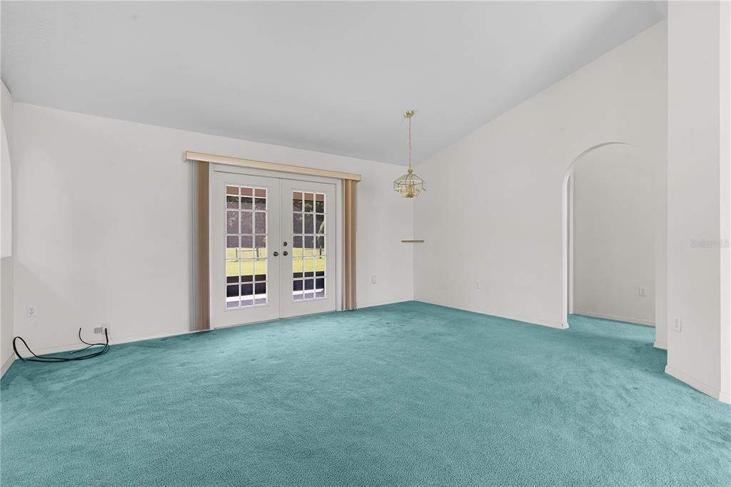 Dining room with french doors to lanai