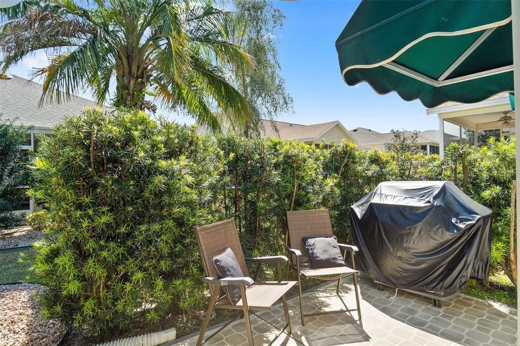 1 of 2 Patios with privacy landscaping