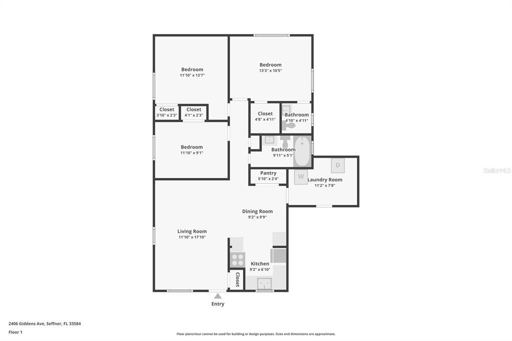 Active With Contract: $289,900 (3 beds, 1 baths, 989 Square Feet)