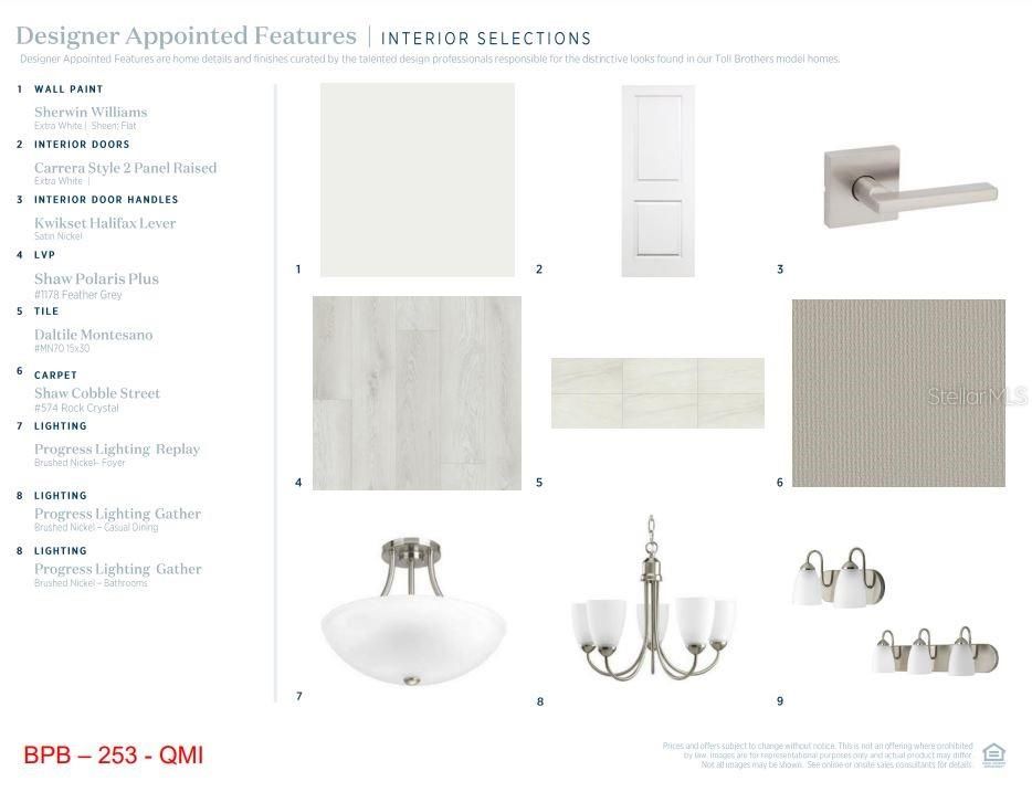 Design options chosen by our professional design team for seamless transitions throughout each room.