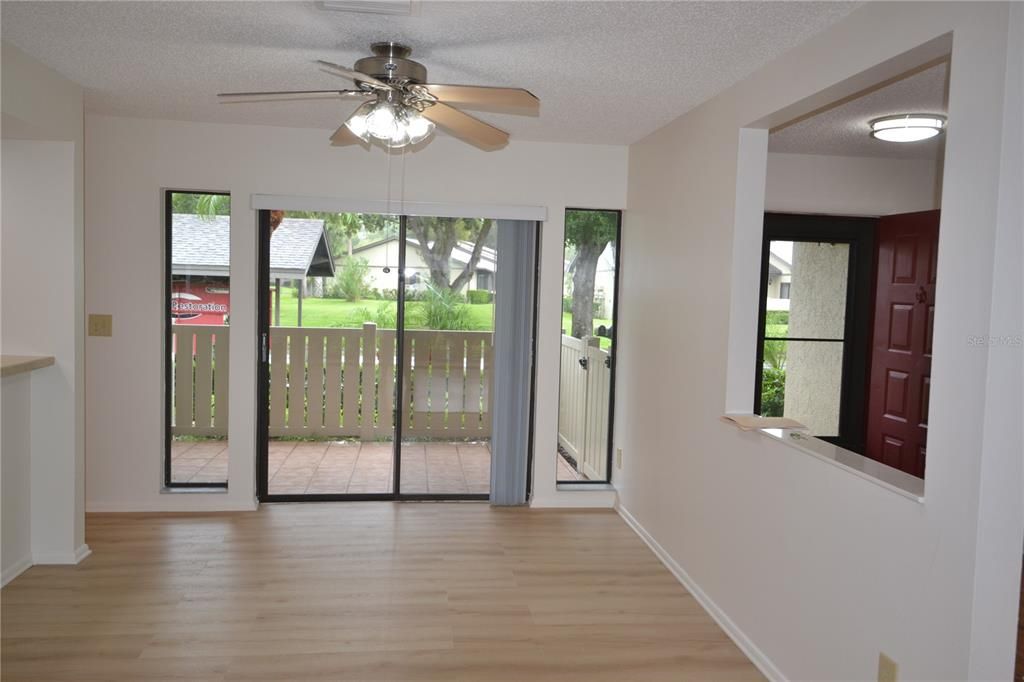 View Of dining area and slider to front patio