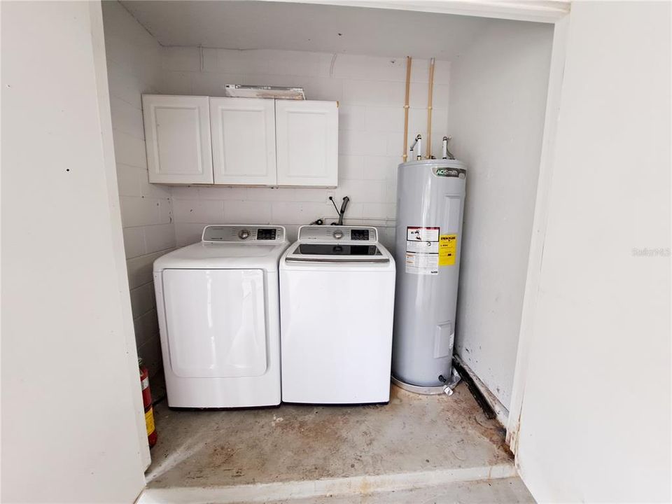 Laundry/Hot Water (in garage)