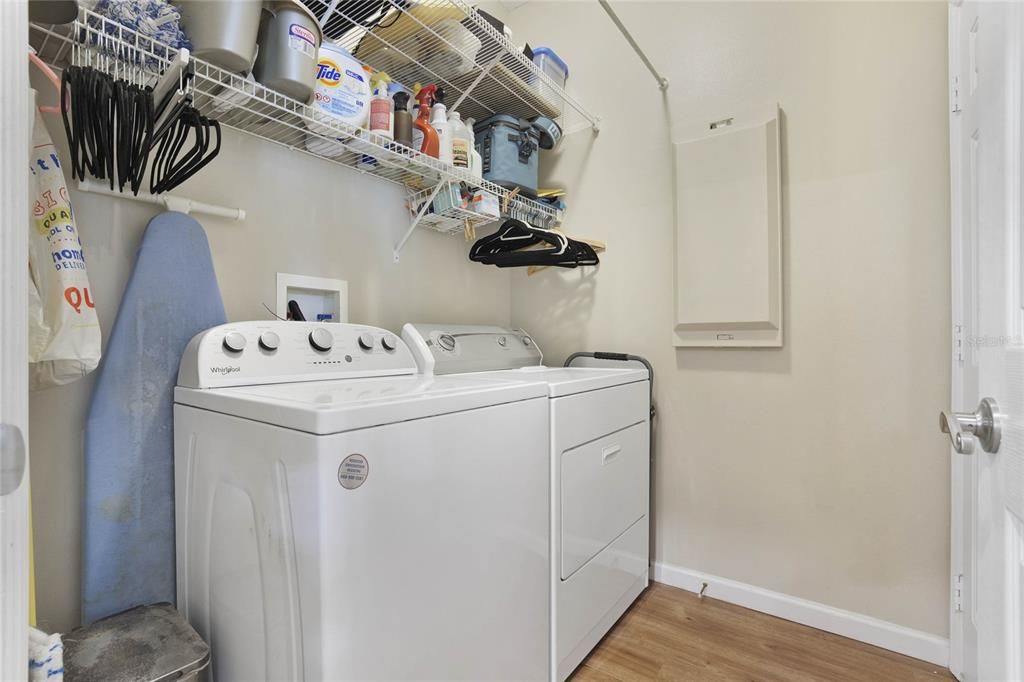 6'6" x 6' Utility Room w/ washer, electric dryer & a natural gas connection for the future