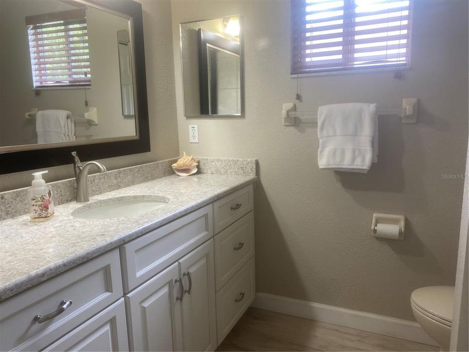 Primary Bath Vanity,  Granite Counter & Integral Sink.