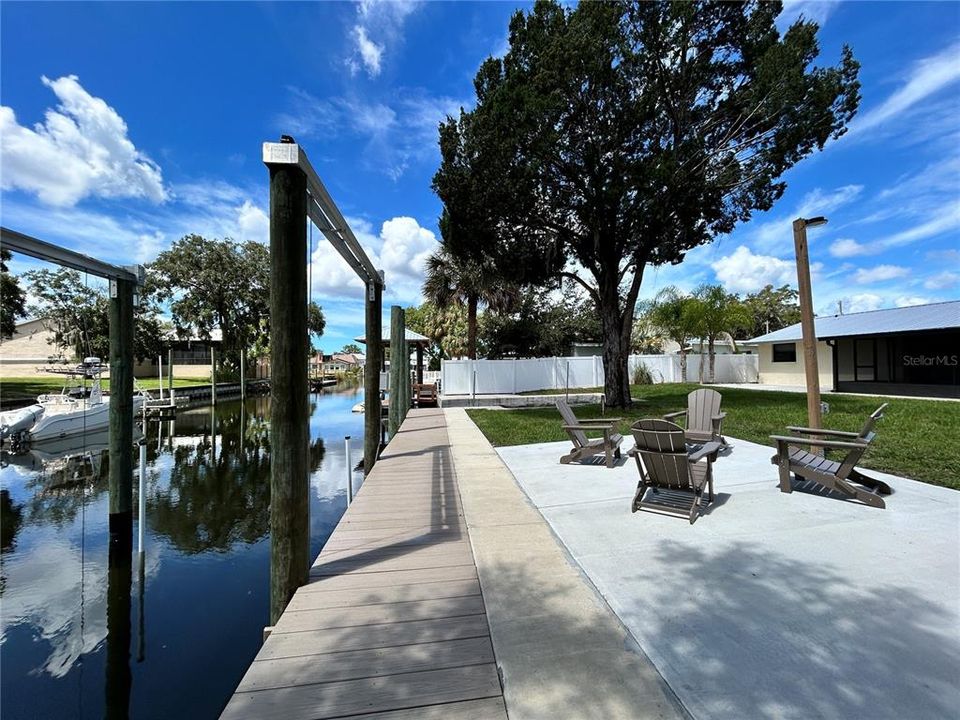 New Boatlift - Rear Yard - New Trex Decking - New Patio and Walkways