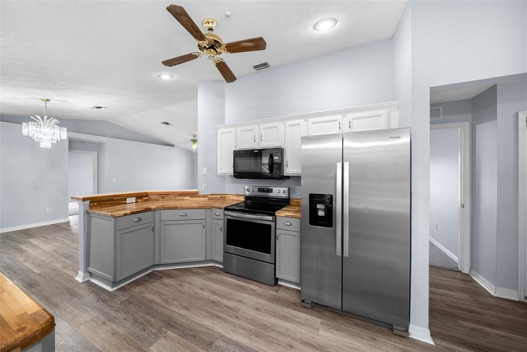 kitchen from breakfast nook