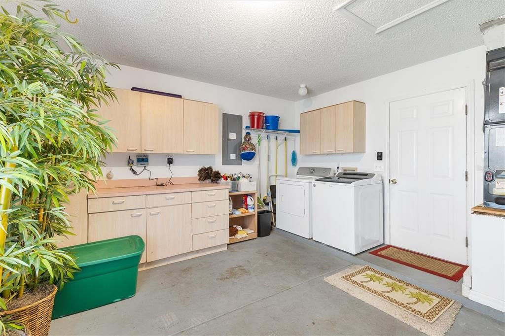 Garage Storage and Laundry Area