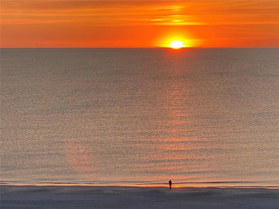 Sunset Outside of the unit, Feet in the Sand