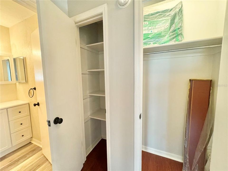 Linen closet & coat closet