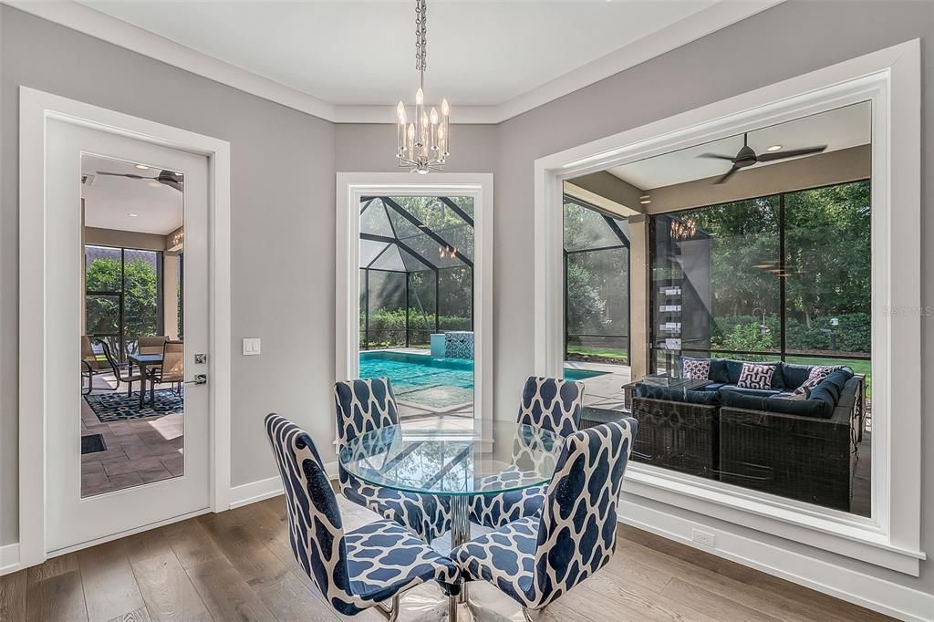 Breakfast nook next to kitchen