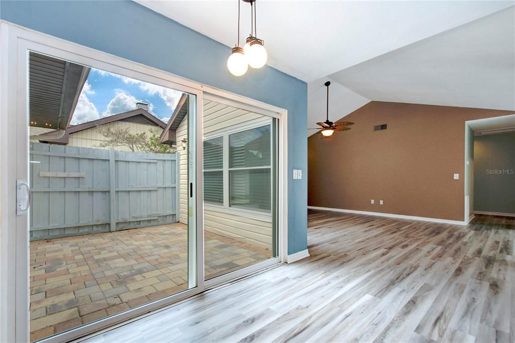 VIEW FROM MASTER BEDROOM- ATRIUM - AND GREAT ROOM AHEAD