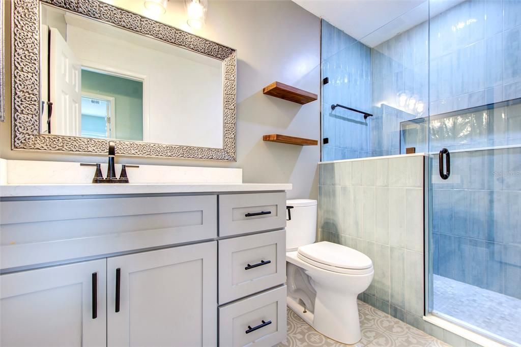 2ND BATHROOM WITH GRANITE COUNTER TOP- WALK IN SHOWER